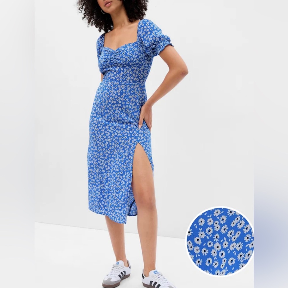 BNWT. - PROJECT GAP LENZING™ ECOVERO™ Puff Sleeve Midi Dress